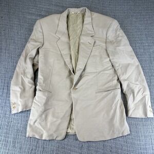 Canali Proposta 100% Wool 50R Men Blazer Sport Coat 1-Button Beige Made In Italy